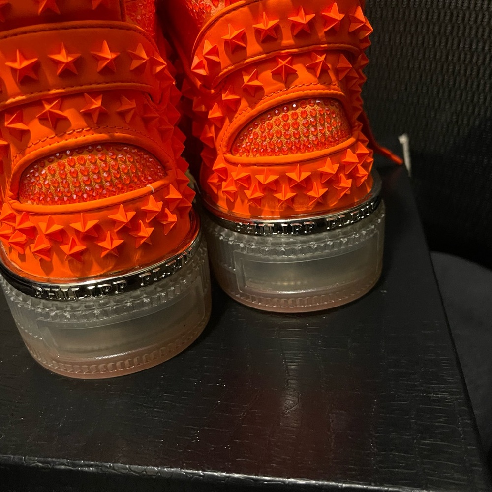 Philipp Plein Crystal leather hightop sneakers - Picture 2 of 11